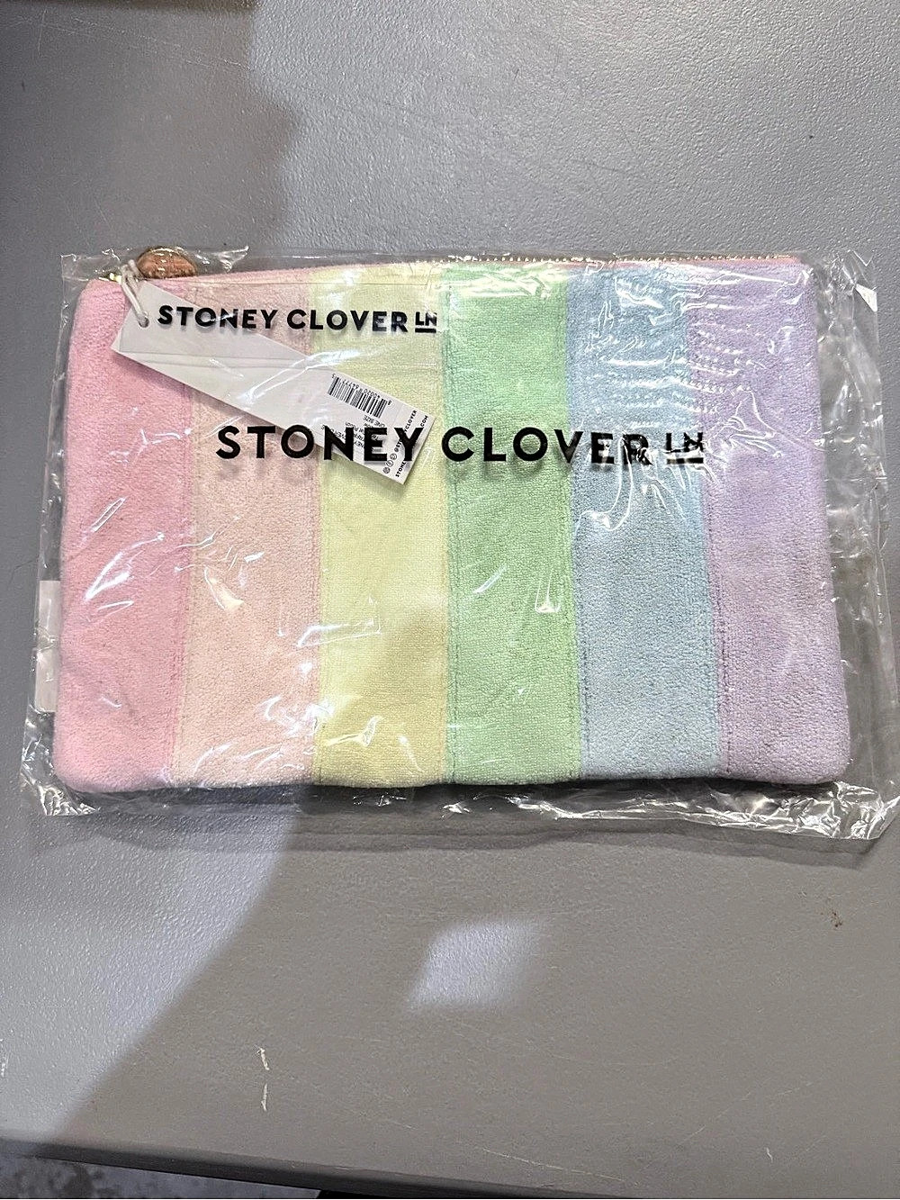 Stoney clover lane SCL rainbow Pride terry flat pouch NWT